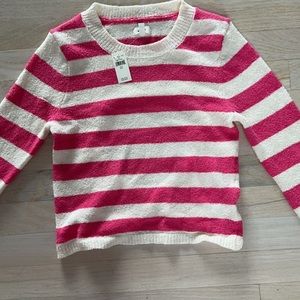 Pink and white Aerie sweater
